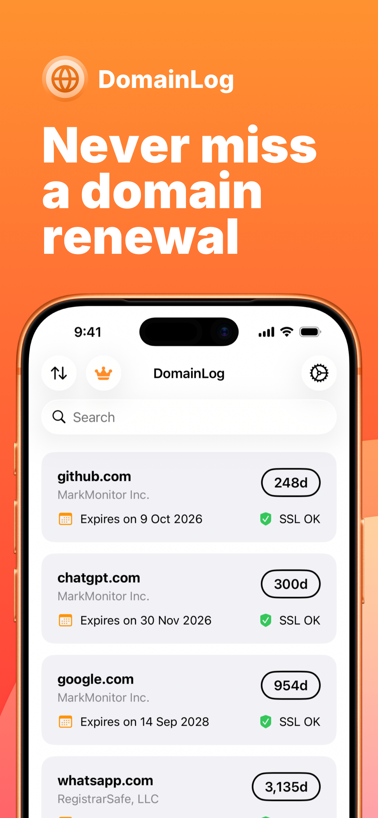 DomainLog - Domain Tracking gallery image