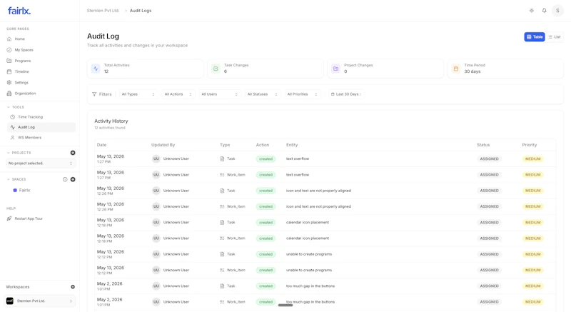 Fairlx • Open Source AI-Powered PM Tool screenshot 8