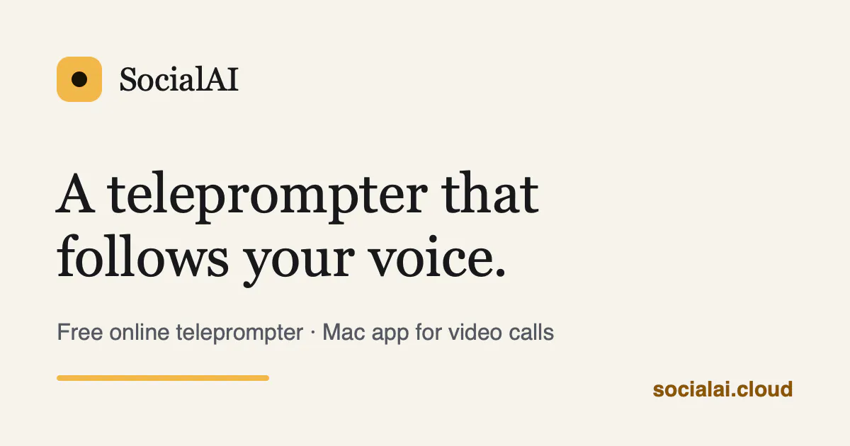 SocialAI Teleprompter gallery image