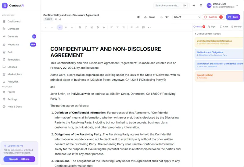 ContractAI screenshot 2