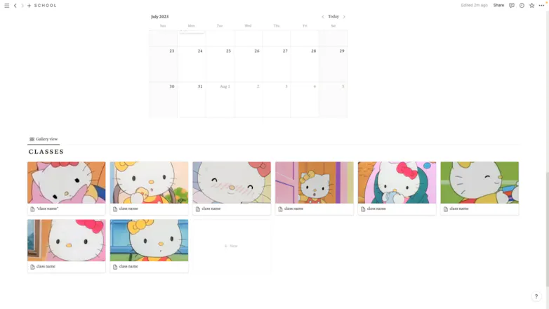 Hello Kitty School Template gallery image