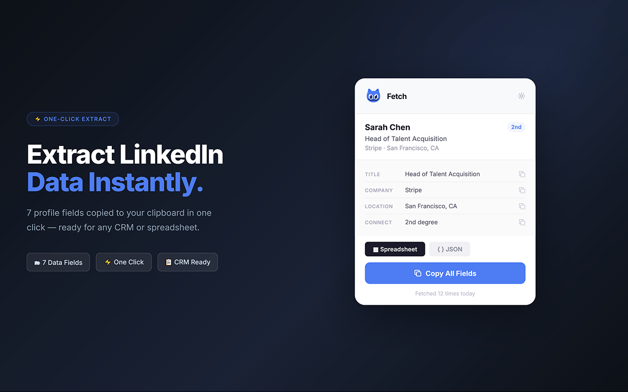 Fetch — LinkedIn Profile to Clipboard gallery image