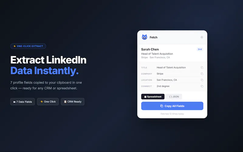 Fetch — LinkedIn Profile to Clipboard screenshot 1