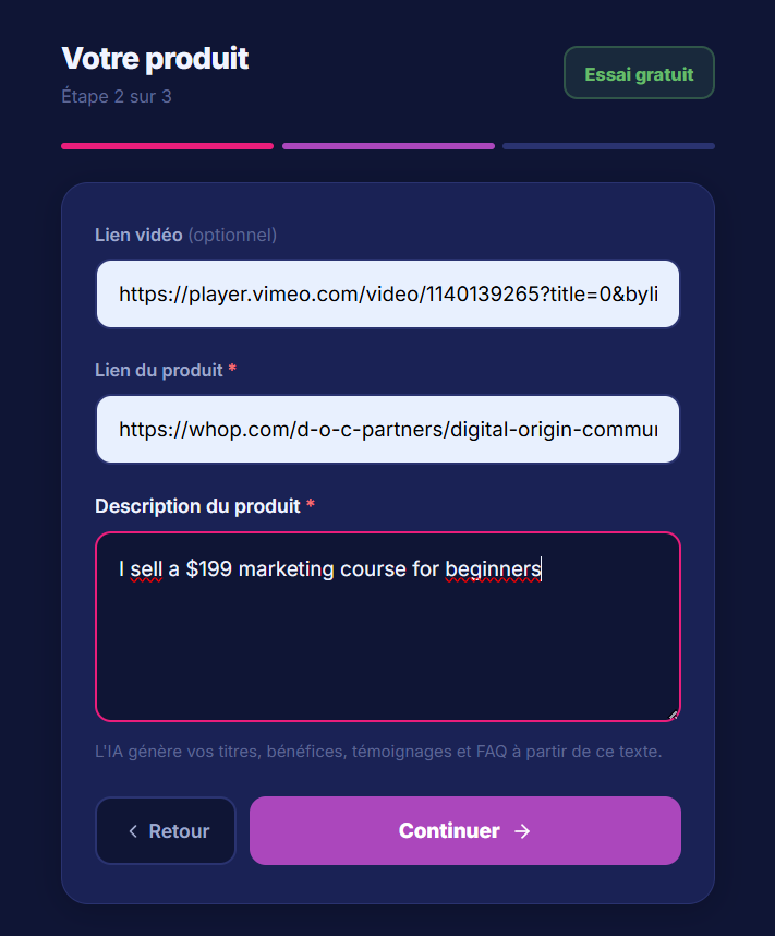 FunnelAi - Screenshot 2 showing product features and functionality