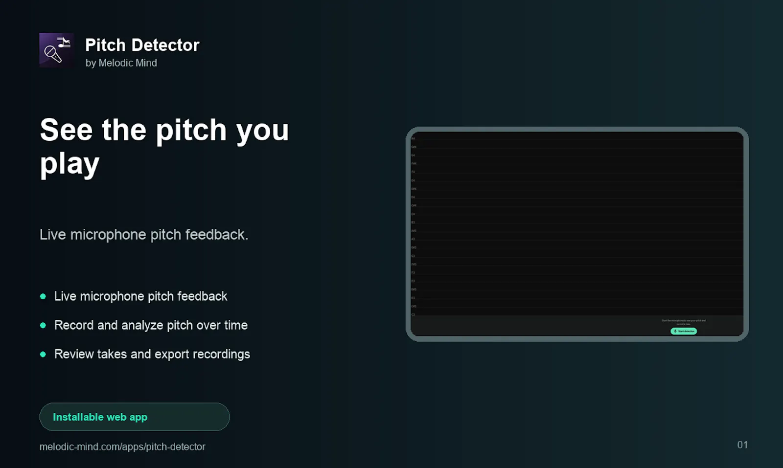 Pitch Detector screenshot 1