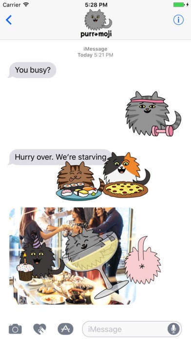 Purr-Moji App Cat Stickers - Fun Pack (for iMessage) gallery image
