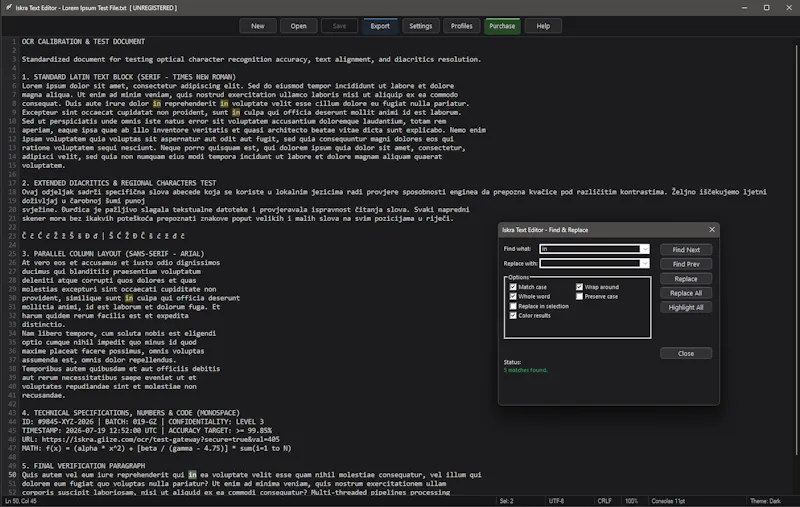 Iskra Text Editor screenshot 2