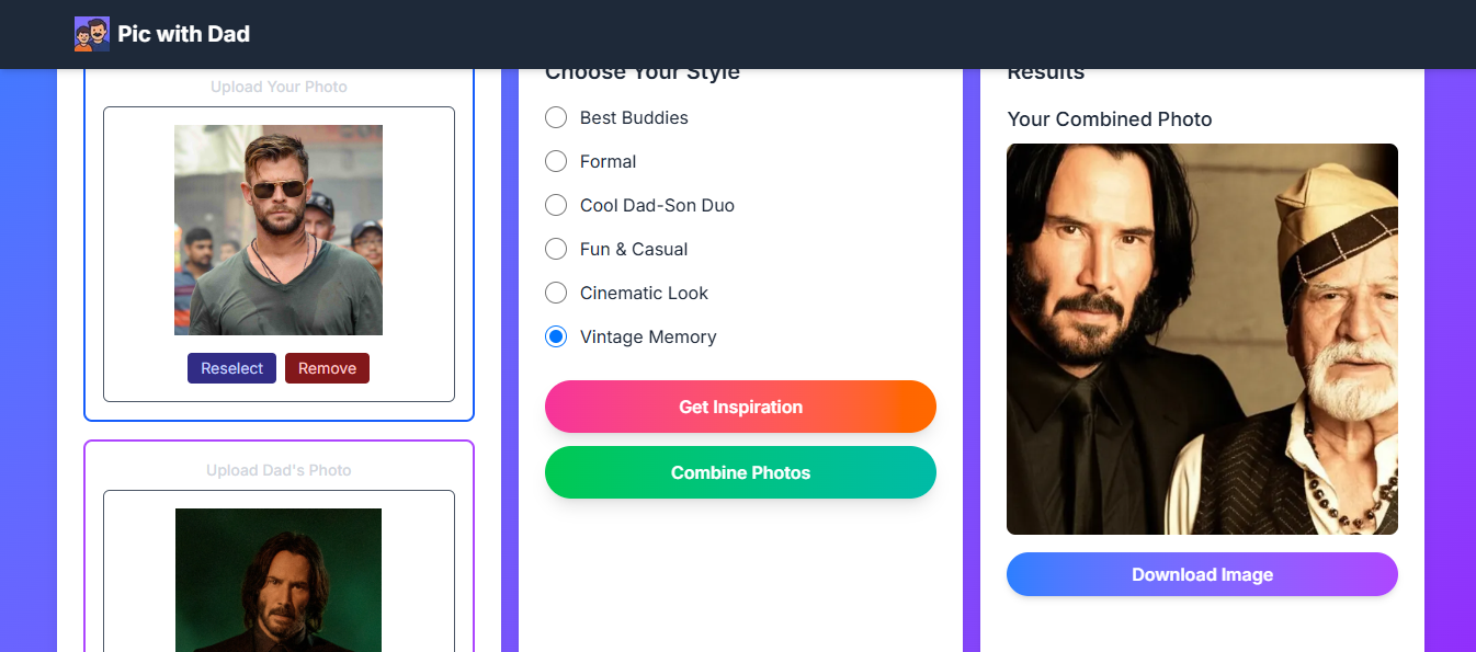 Pic with Dad gallery image