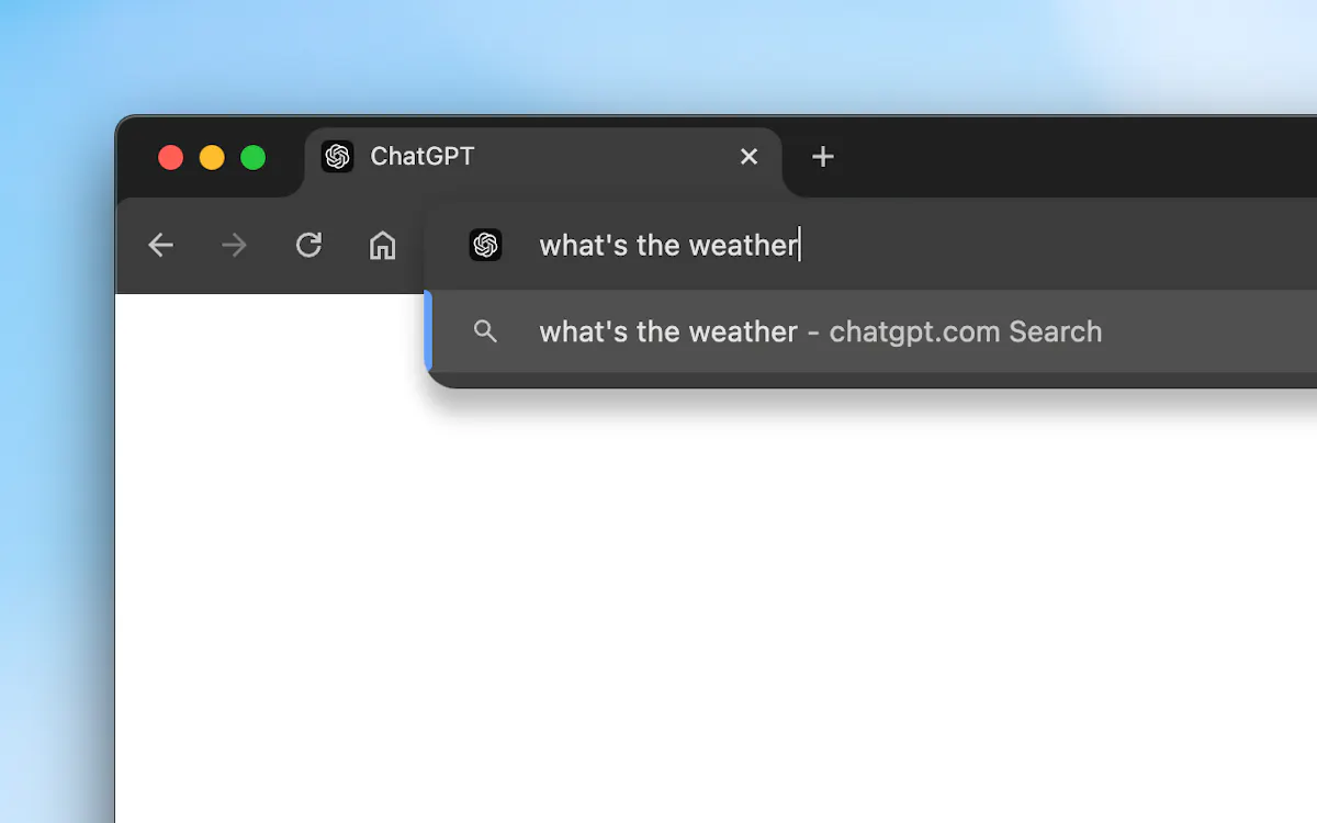 ChatGPT search extension