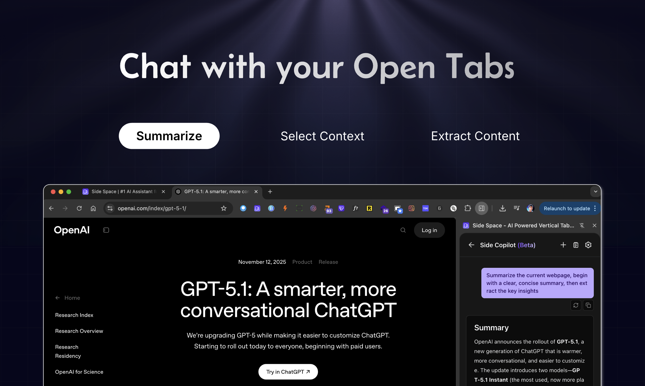 Side Space 2.0 - Screenshot 3 showing product features and functionality