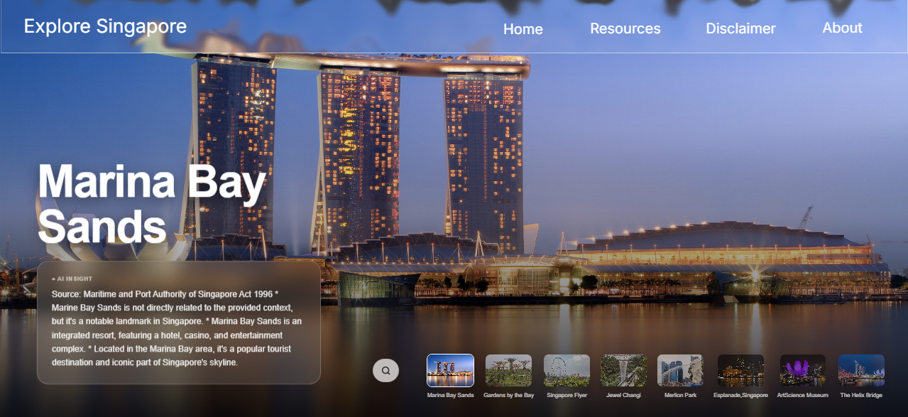 Explore Singapore with AI and RAG gallery image
