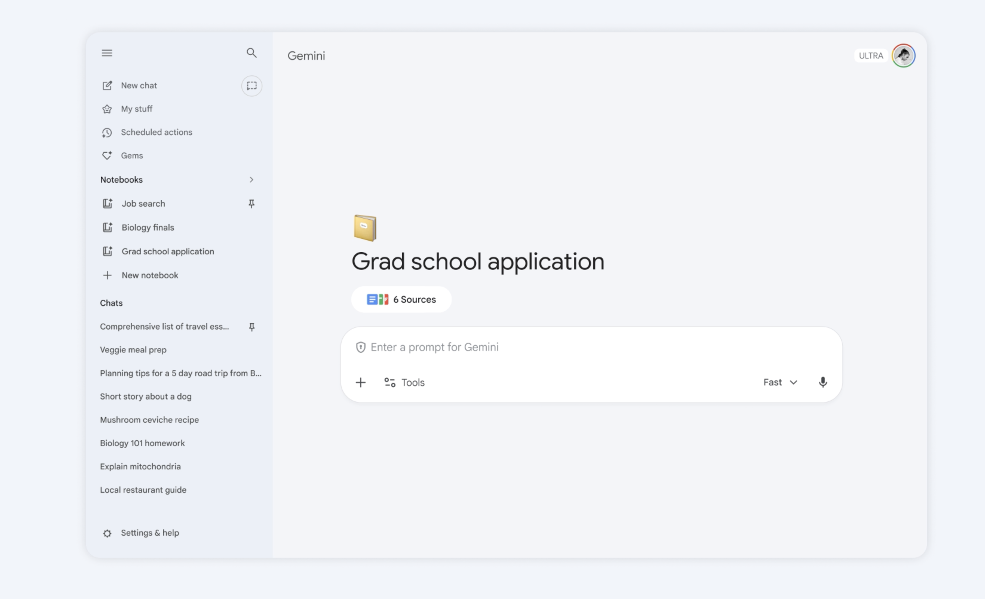 Notebooks in Gemini gallery image