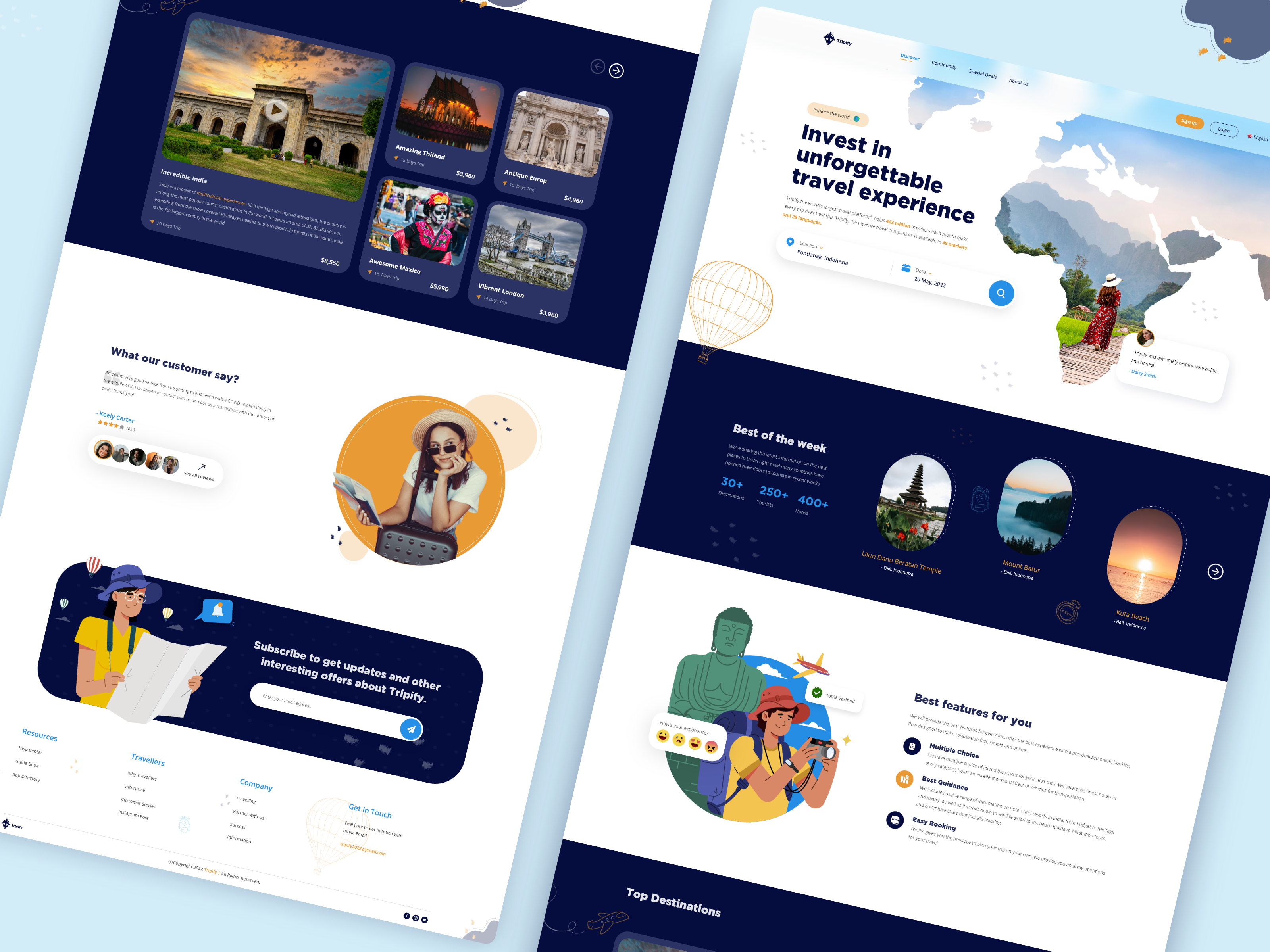 เว็บไซต์การเดินทางหน้า Landing Page media 2