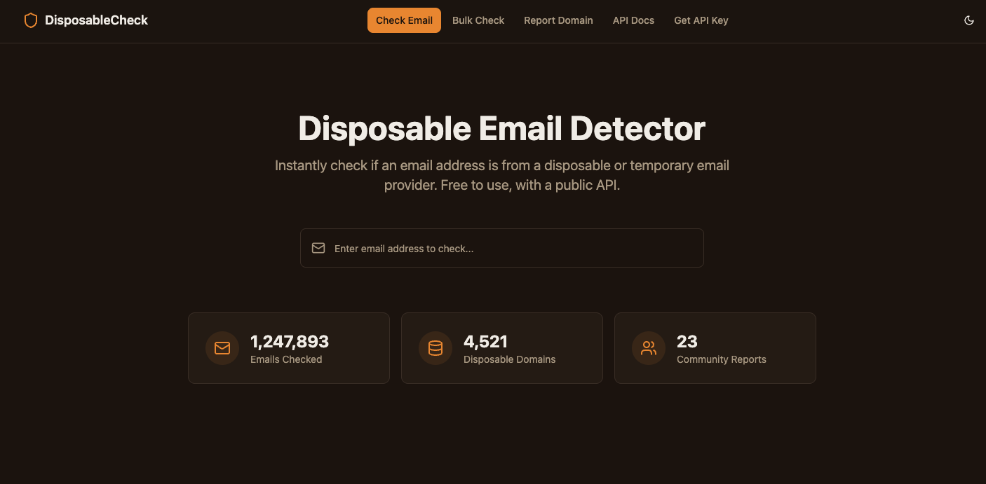 DisposableCheck – Disposable Email Check gallery image
