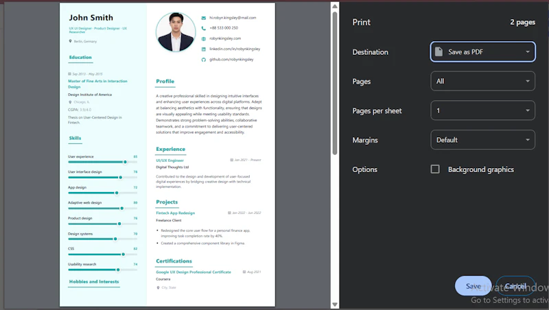 Free Resume Builder by Utilifyzone screenshot 4
