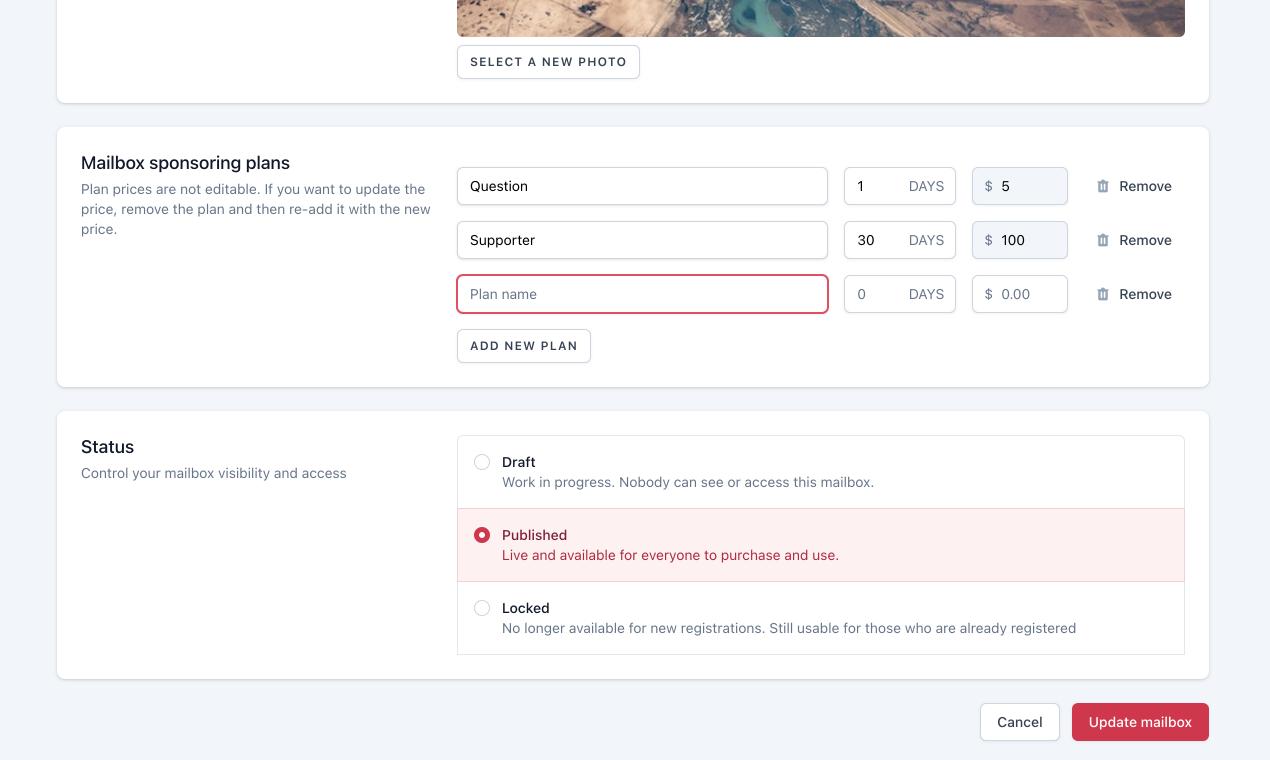 Sponsored mailbox gallery image