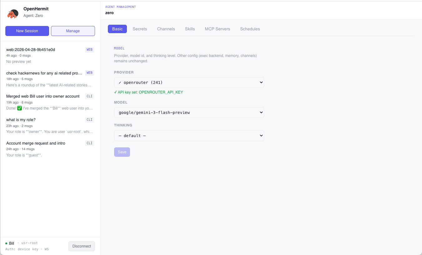 OpenHermit gallery image