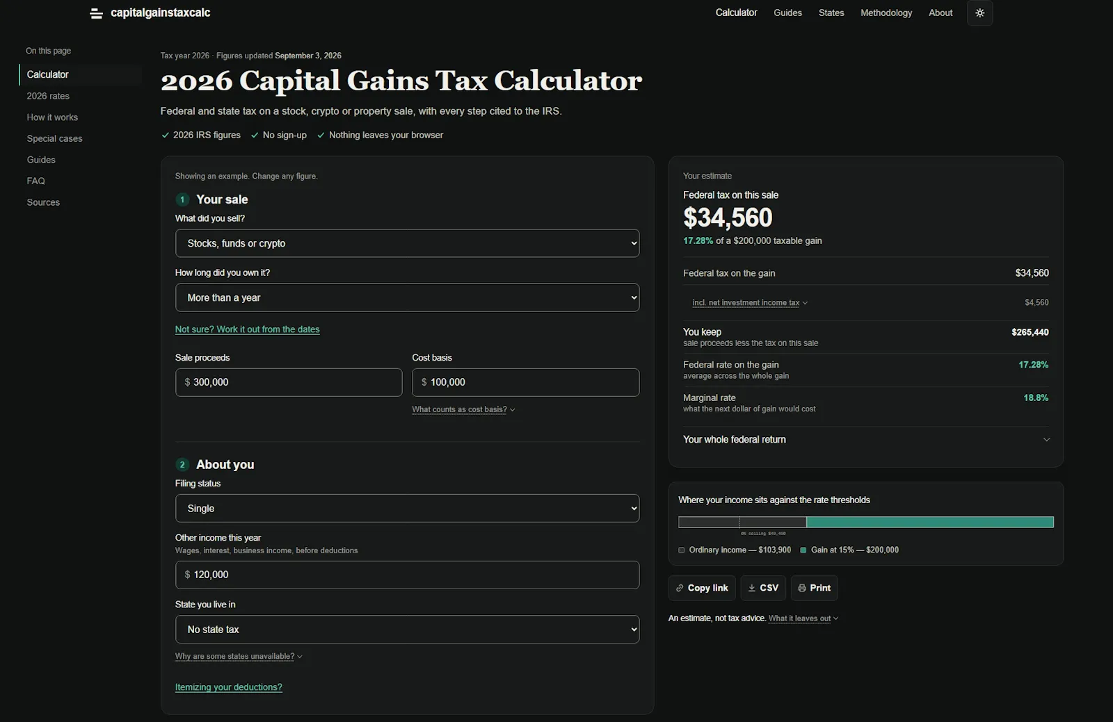 Capital Gains Tax Calc screenshot 2