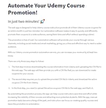 Udemy course promotion Automation - FREE gallery image