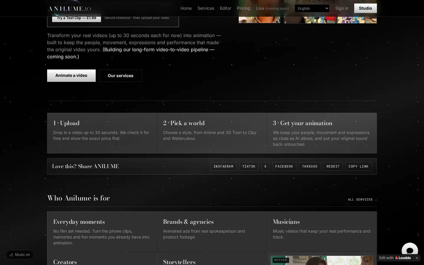 Anilume.io gallery image