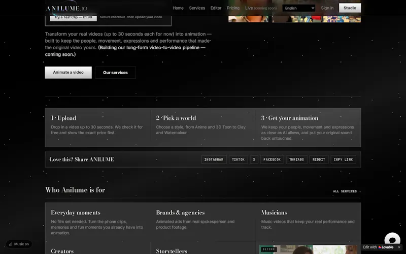 Anilume.io screenshot 3