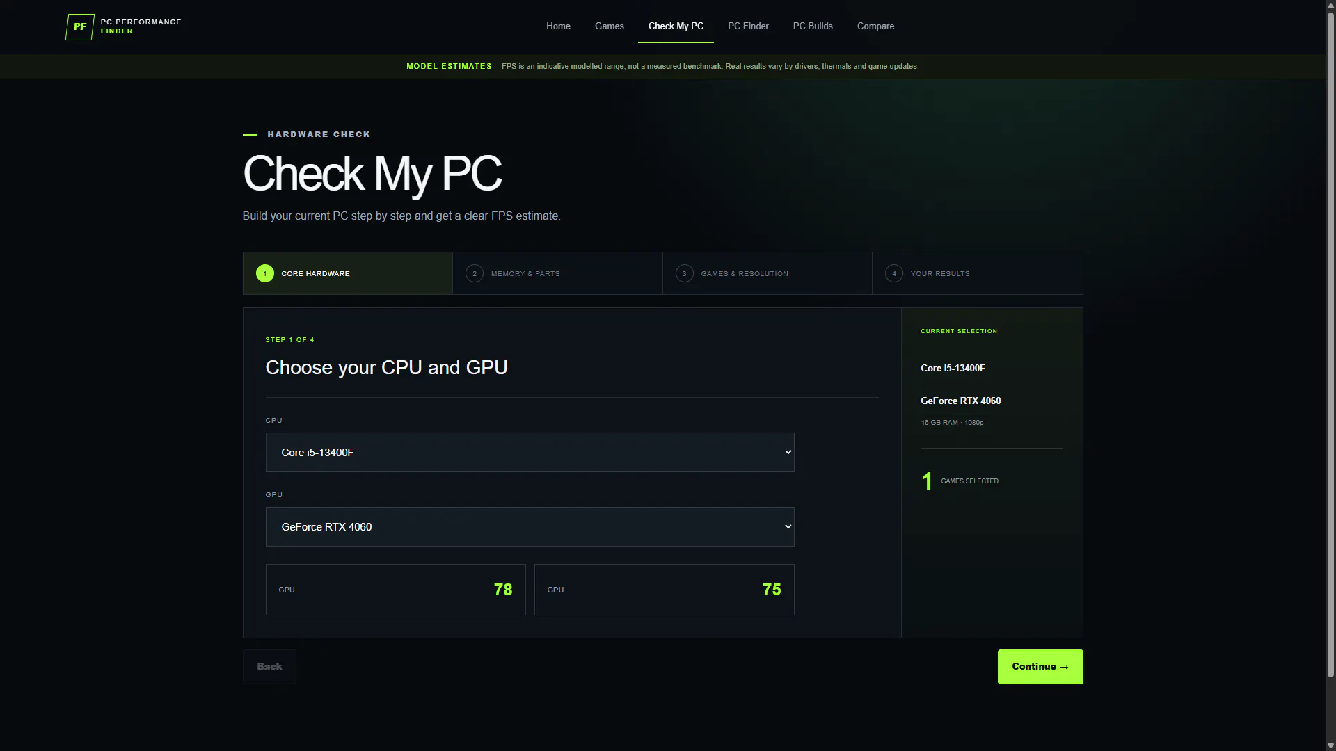 PC Performance Finder gallery image