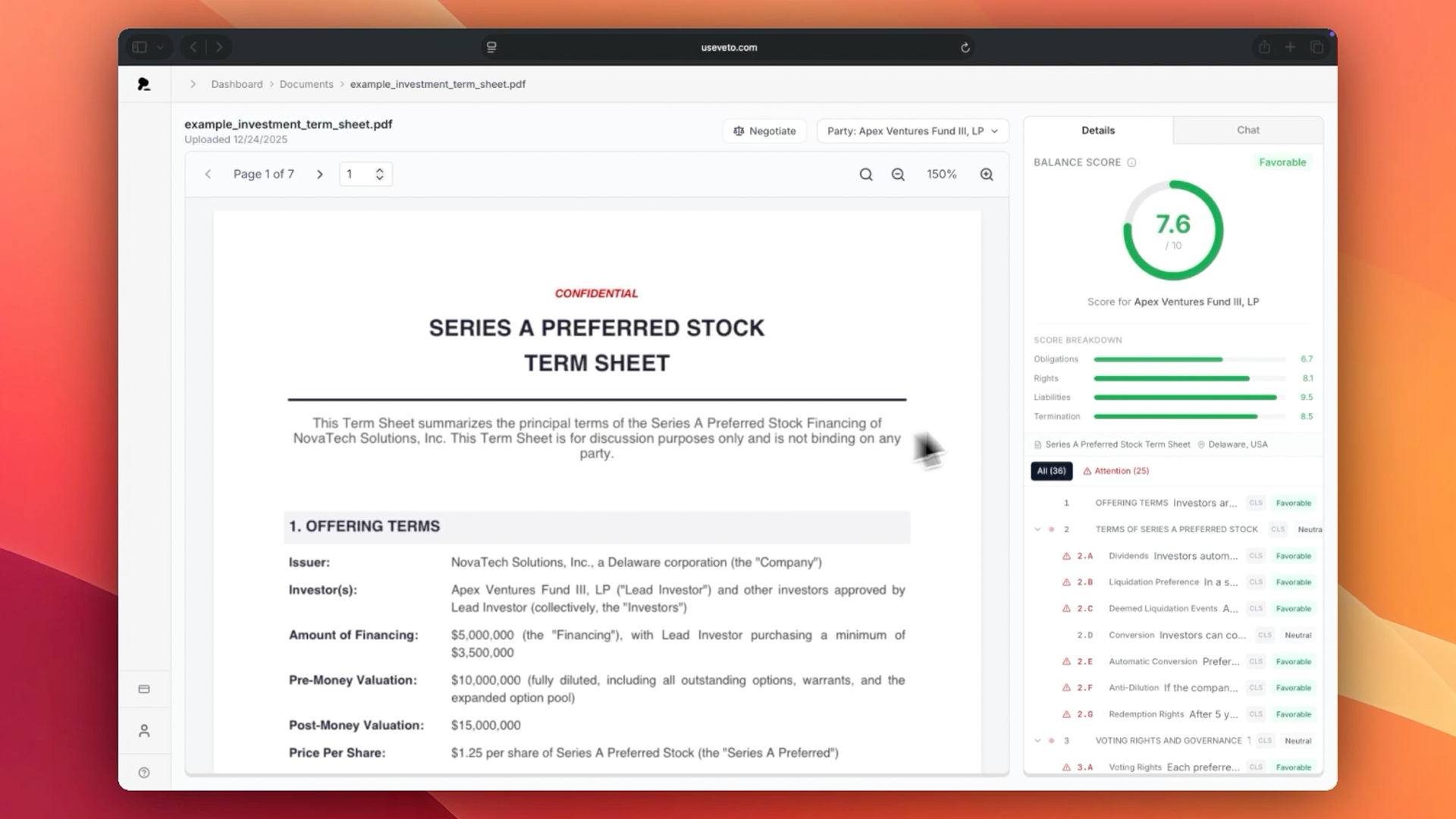 Veto - Main product screenshot demonstrating key features and user interface