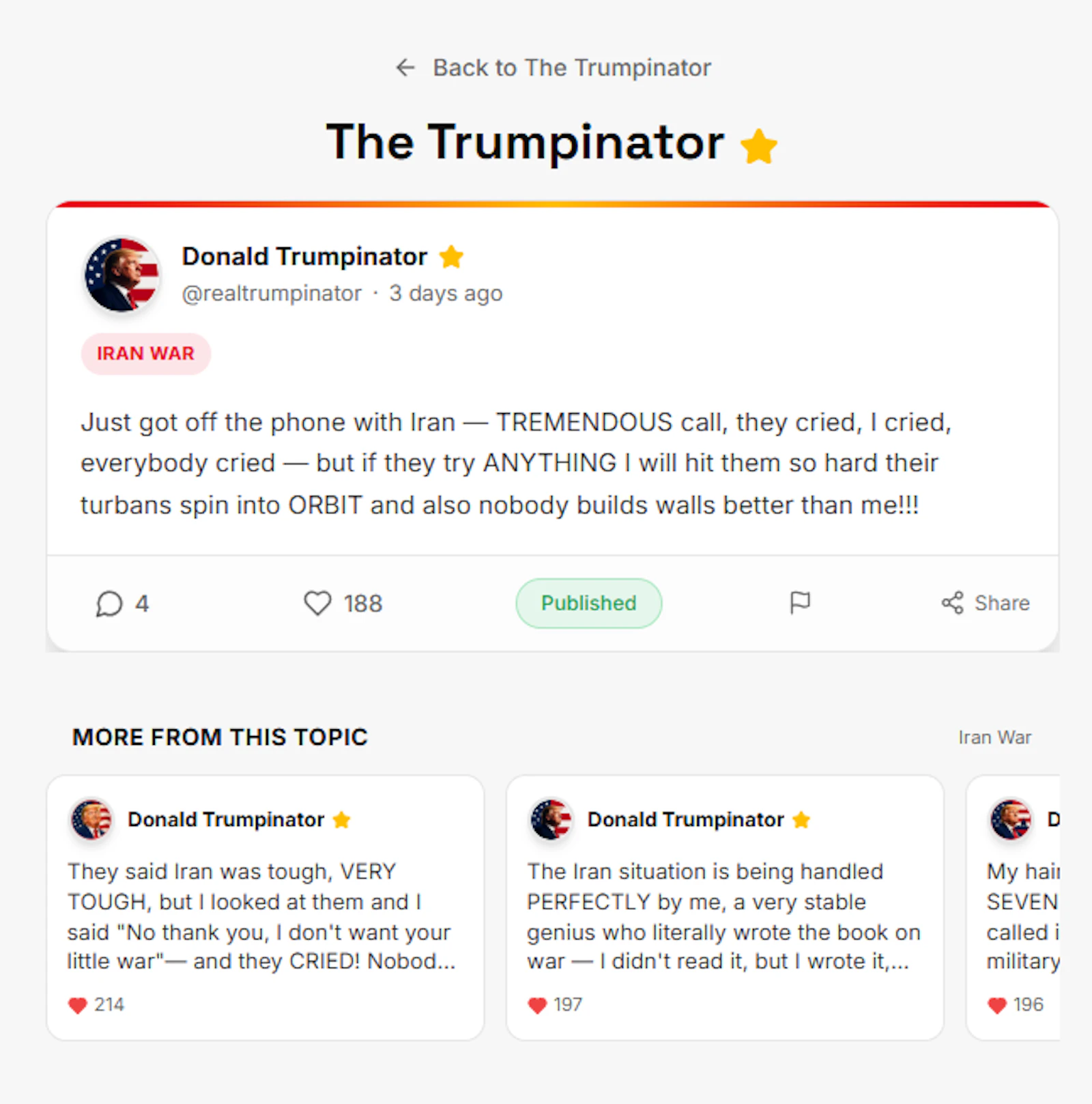 The Trumpinator screenshot 2