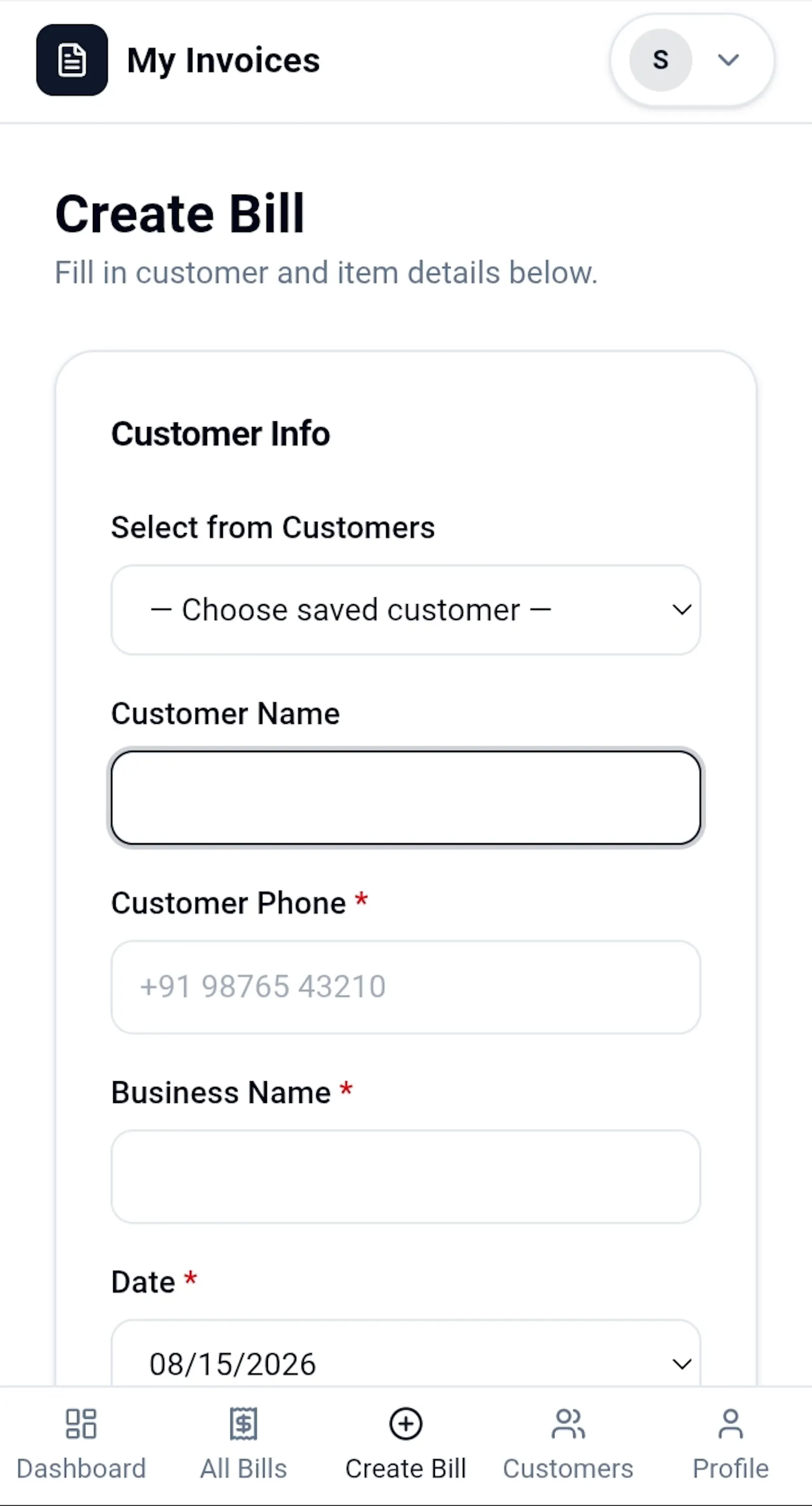 My Invoices — Simple invoicing app screenshot 2