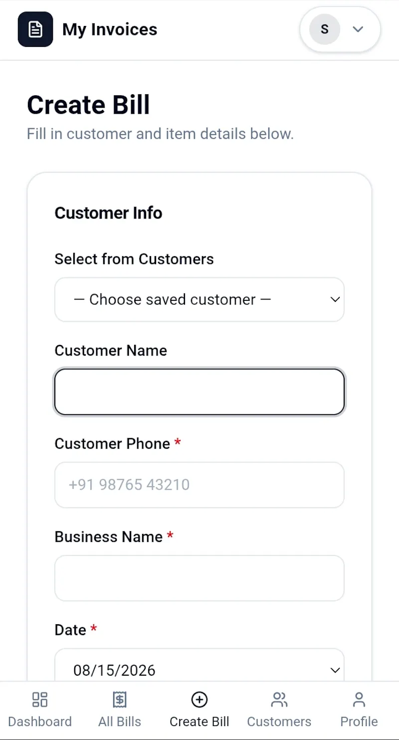 My Invoices — Simple invoicing app screenshot 2