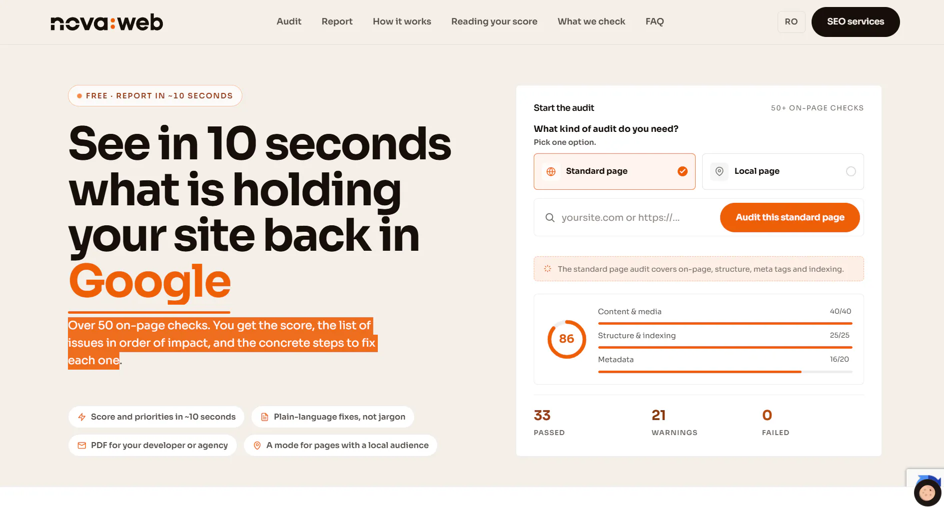 NovaWeb Free SEO Audit gallery image