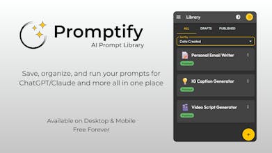 Promptify - AI prompt library gallery image