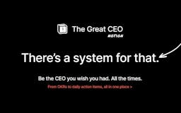 The Great CEO (Notion System) media 2