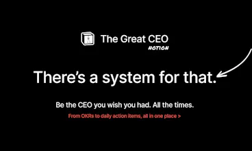 The Great CEO (Notion System) gallery image