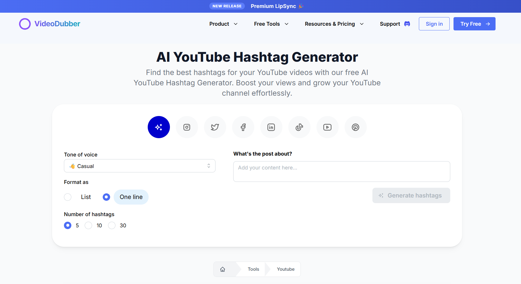 Youtube Hashtag Generator gallery image