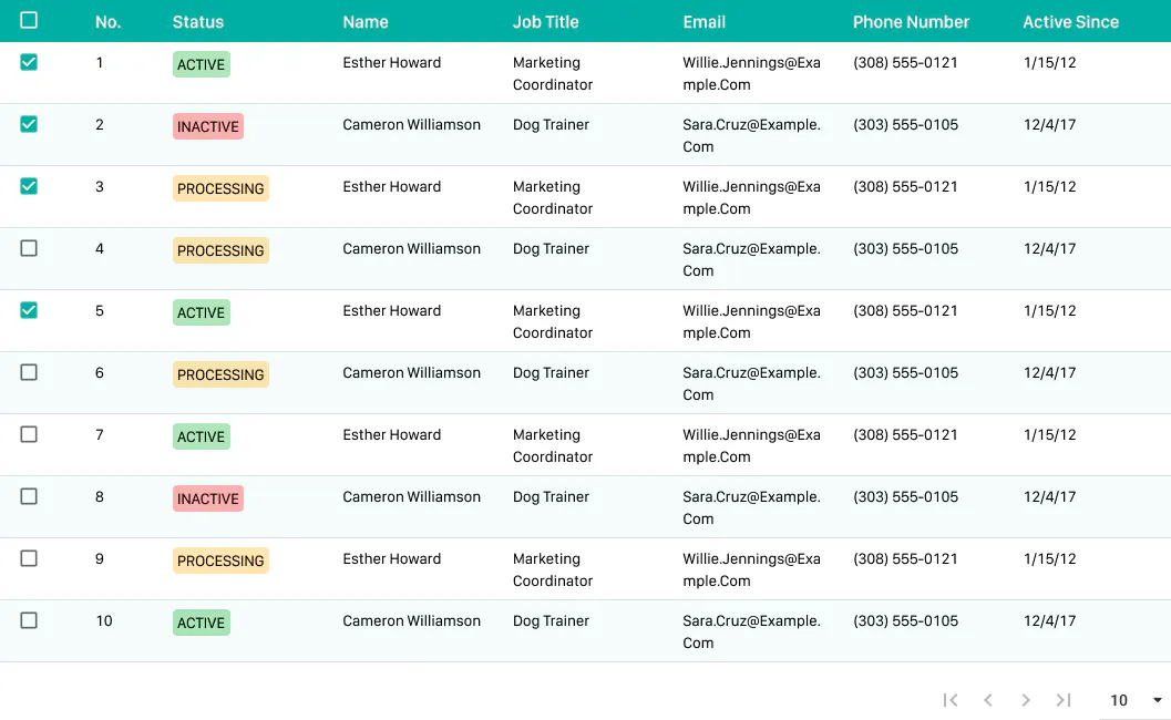 RTL/LTR Responsive Tables in Figma gallery image