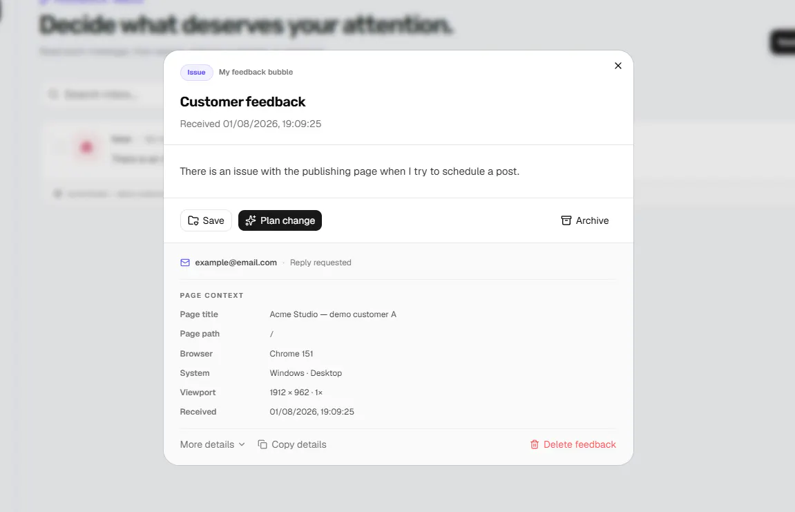 Feedback Bubble gallery image