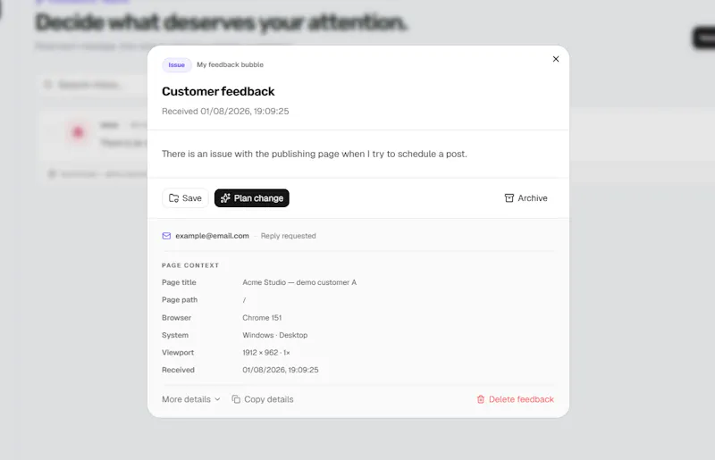 Feedback Bubble screenshot 3