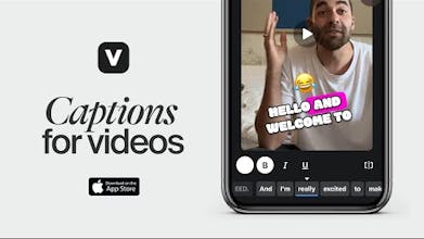iOS content creation device recording in stunning 4K with captions and animations.