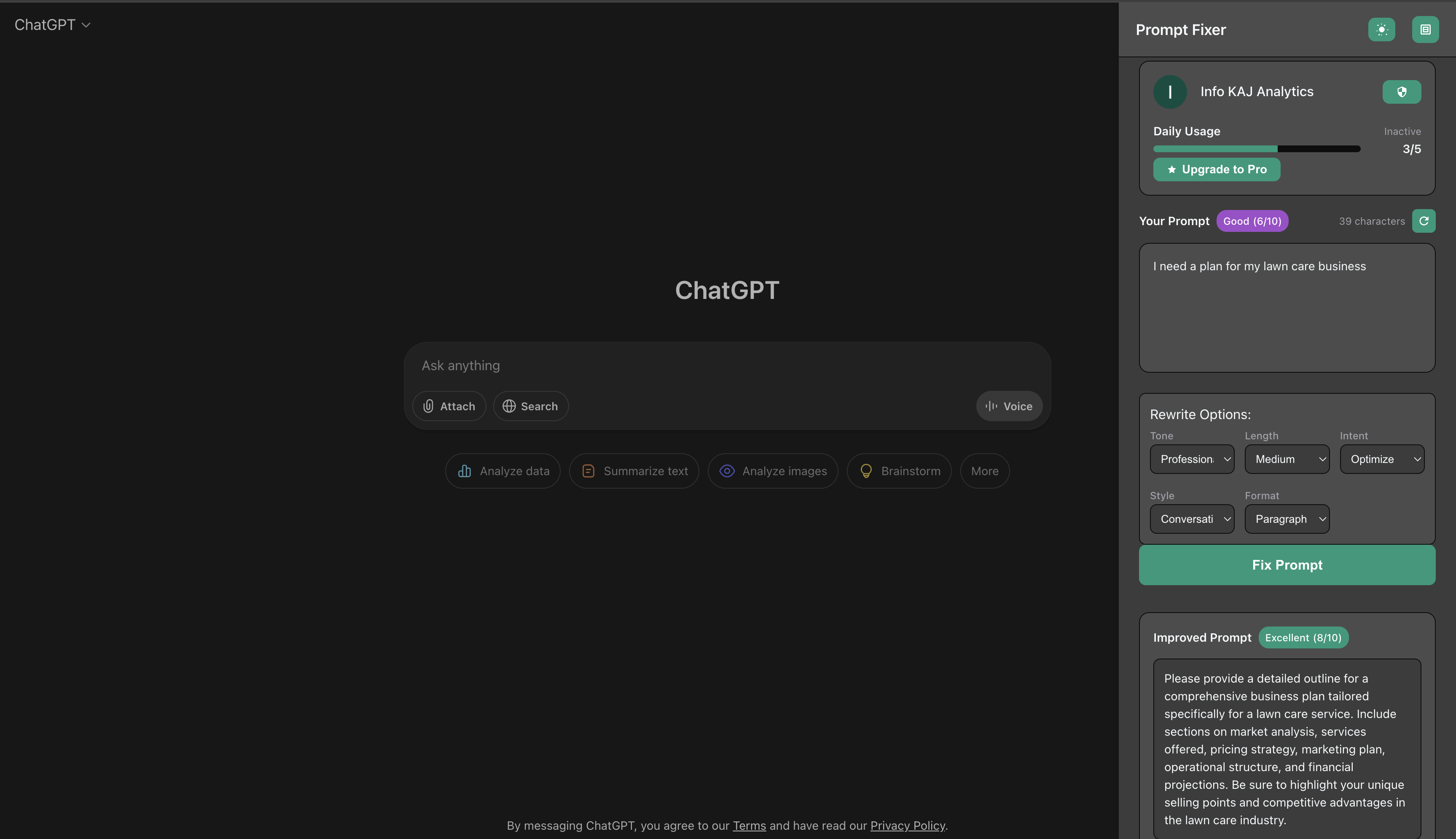 Media FREPTER FIXER - Khắc phục lời nhắc Chatgpt của bạn ngay lập tức và cung cấp ghi điểm 4