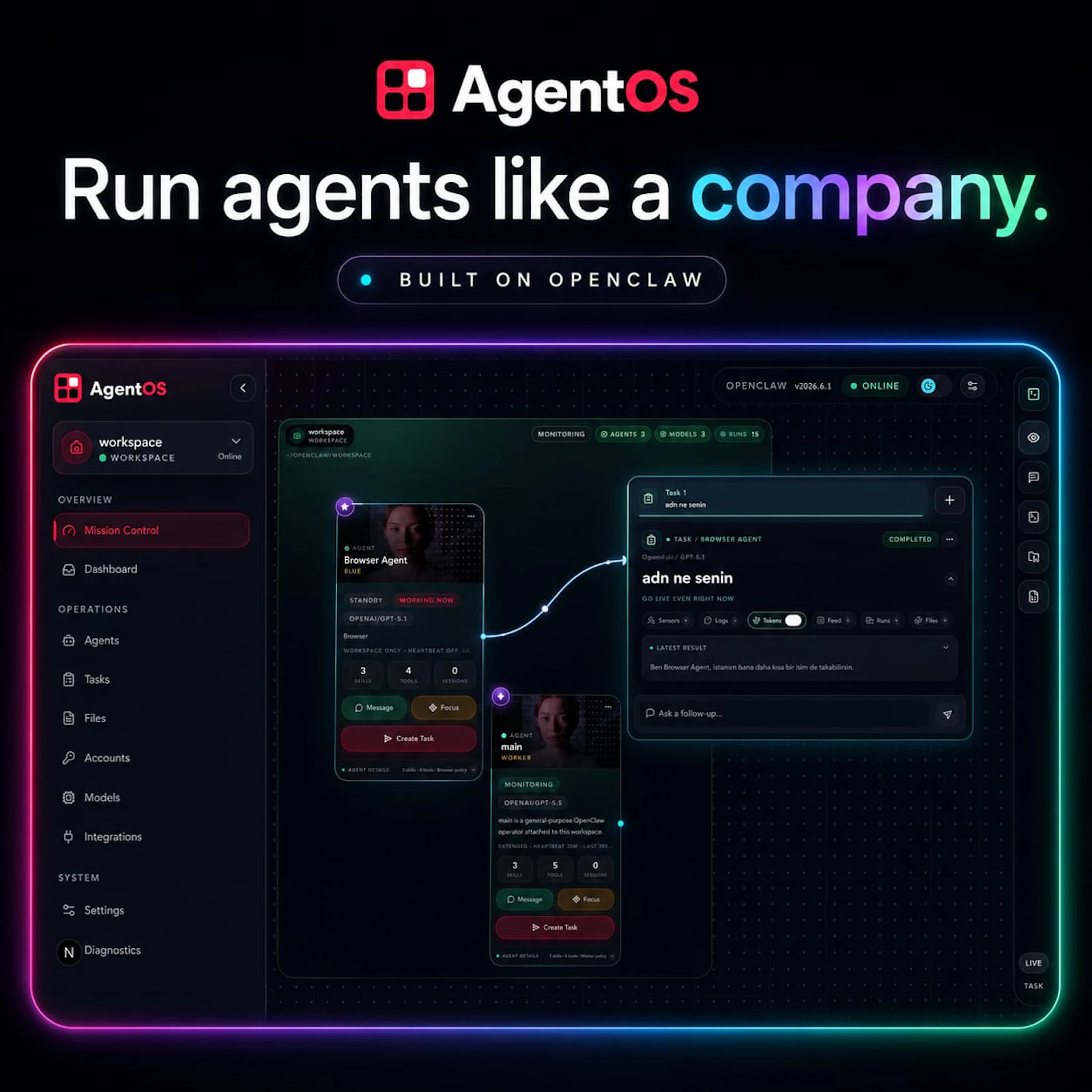 AgentOS screenshot 2