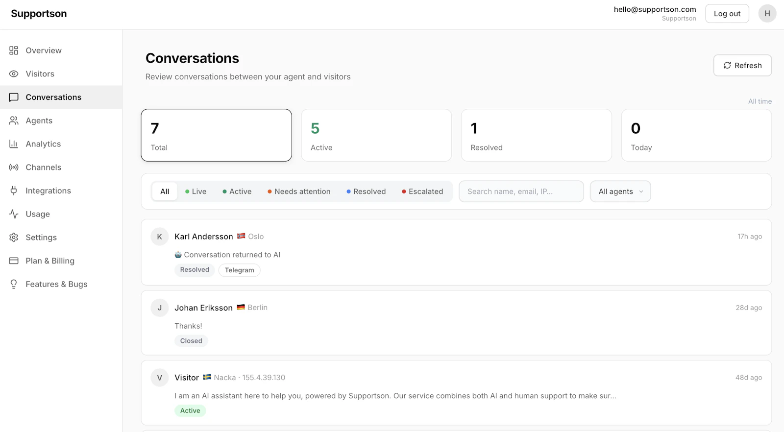 Supportson screenshot 4