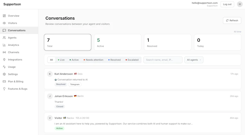 Supportson screenshot 4