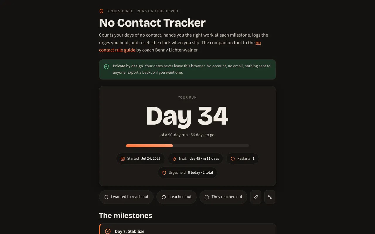 No Contact Tracker gallery image