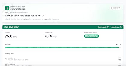 Daily NBA Draft Challenges gallery image