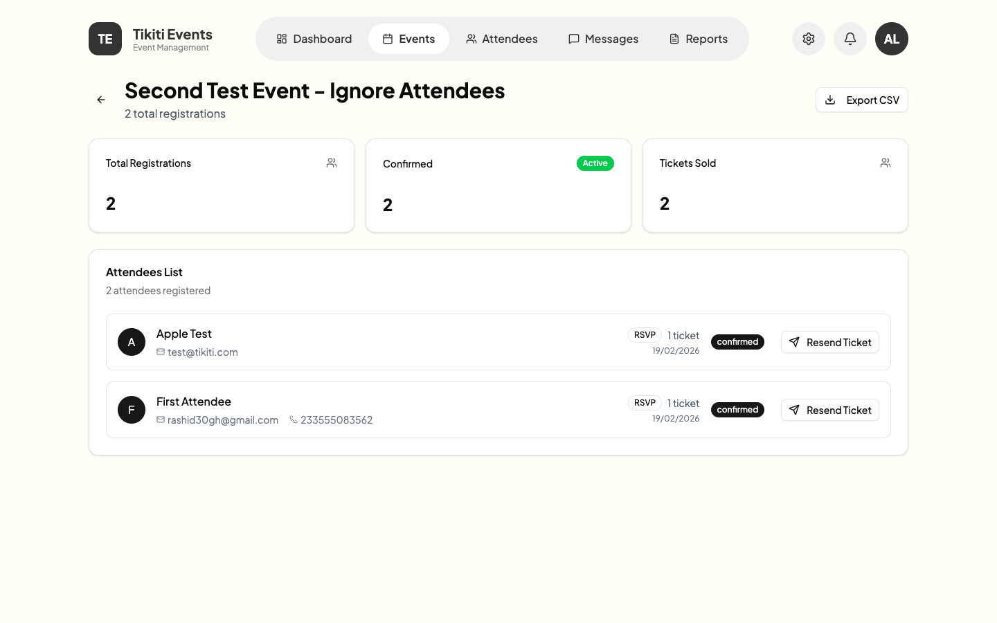 Tikiti — Event Management Platform - Screenshot 4 showing product features and functionality