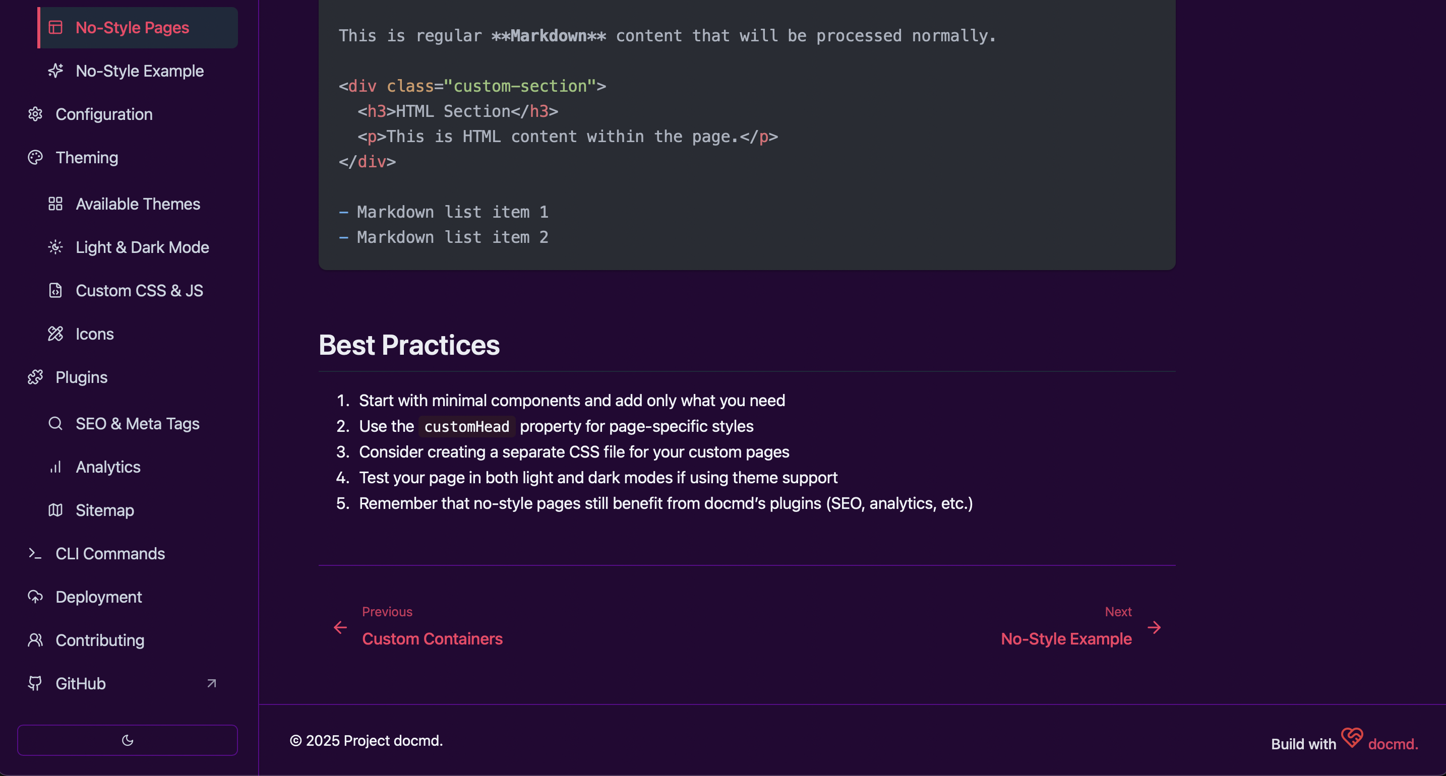 Docmd - Genera bel siti di documentazione leggera di Markdown. media 4