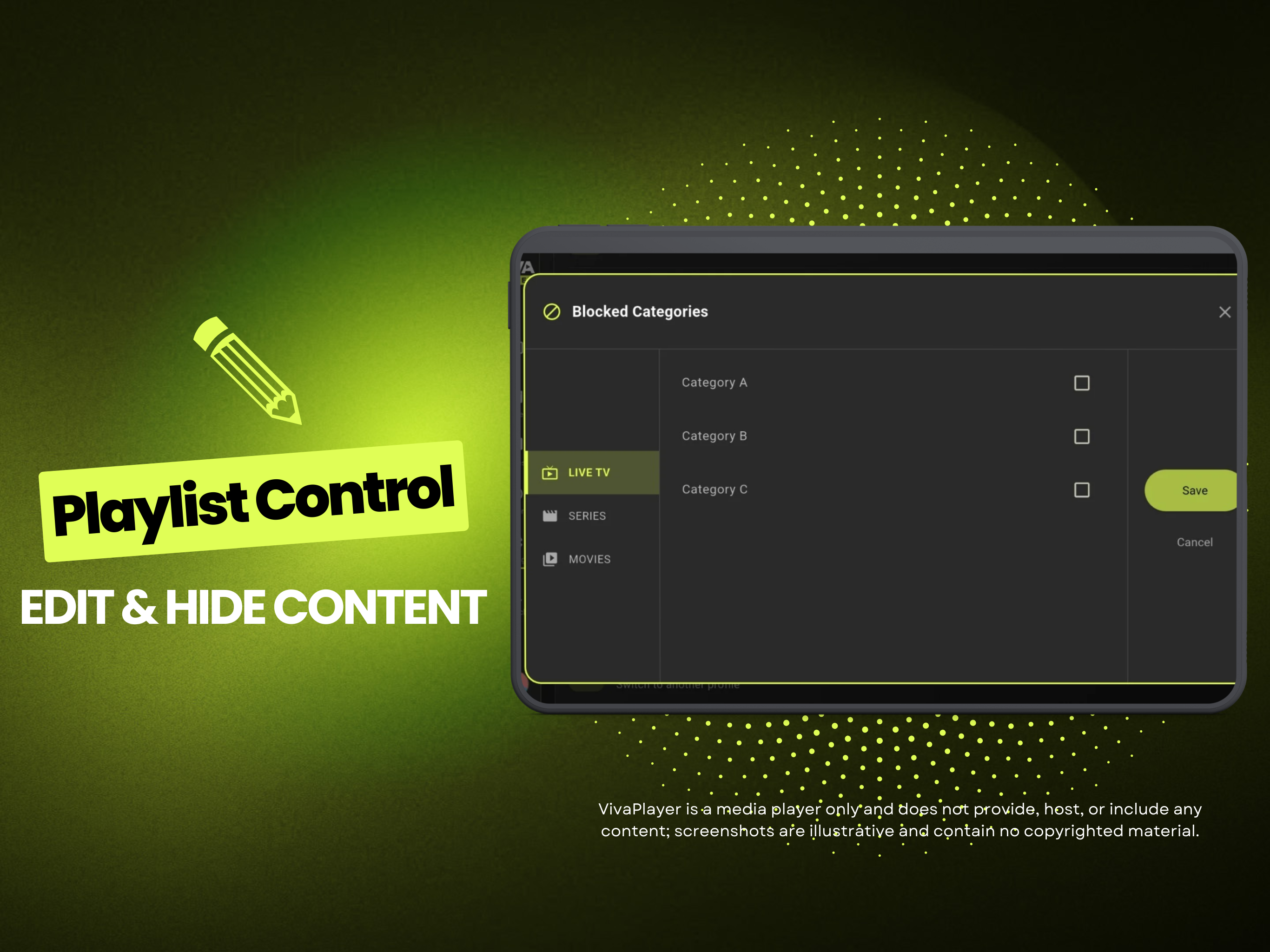 VivaPlayer™ - Screenshot 4 showing product features and functionality