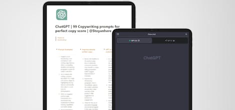 ChatGPT | 99 Premium Copywriting prompts gallery image