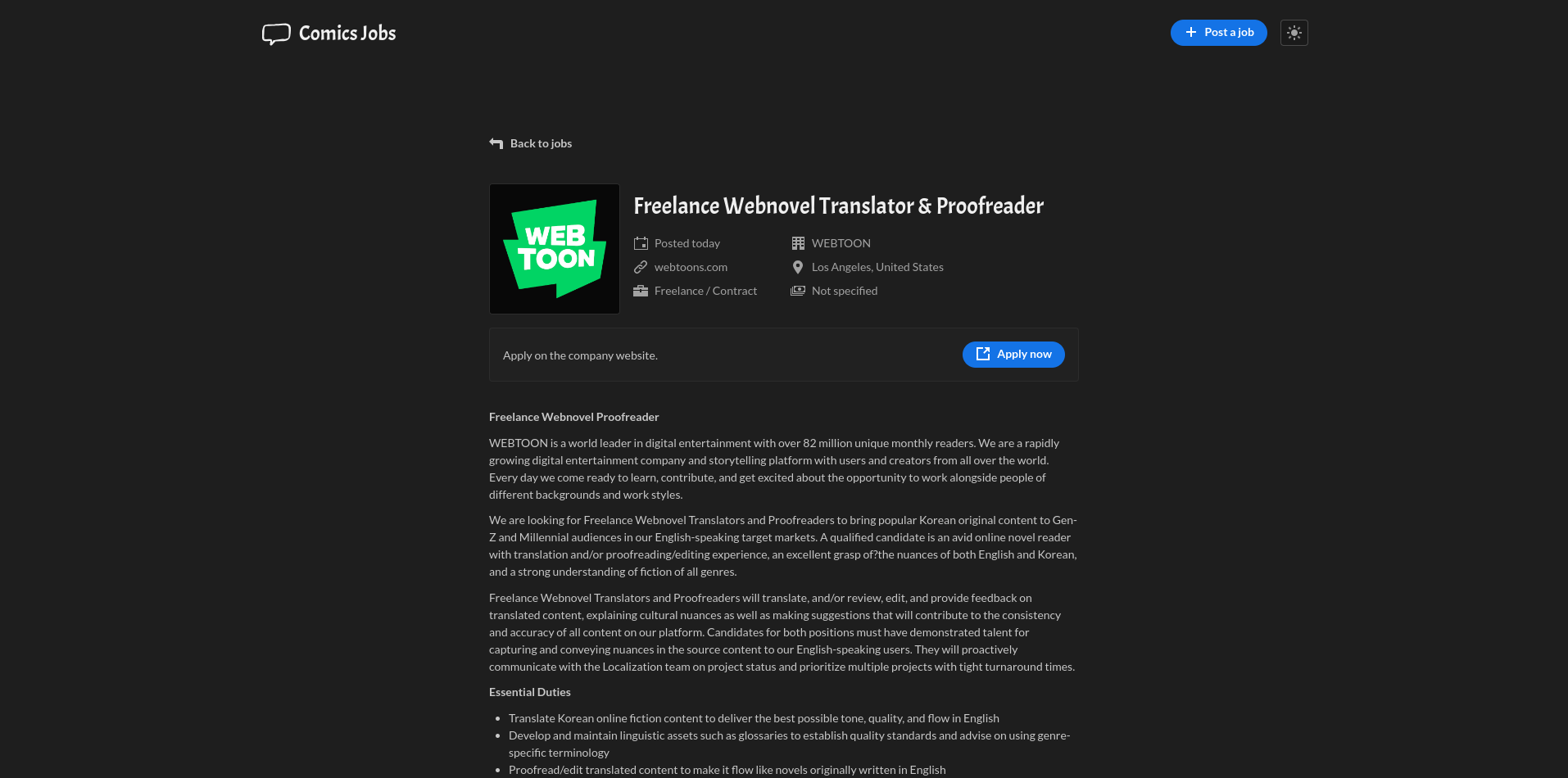 Comics Jobs gallery image